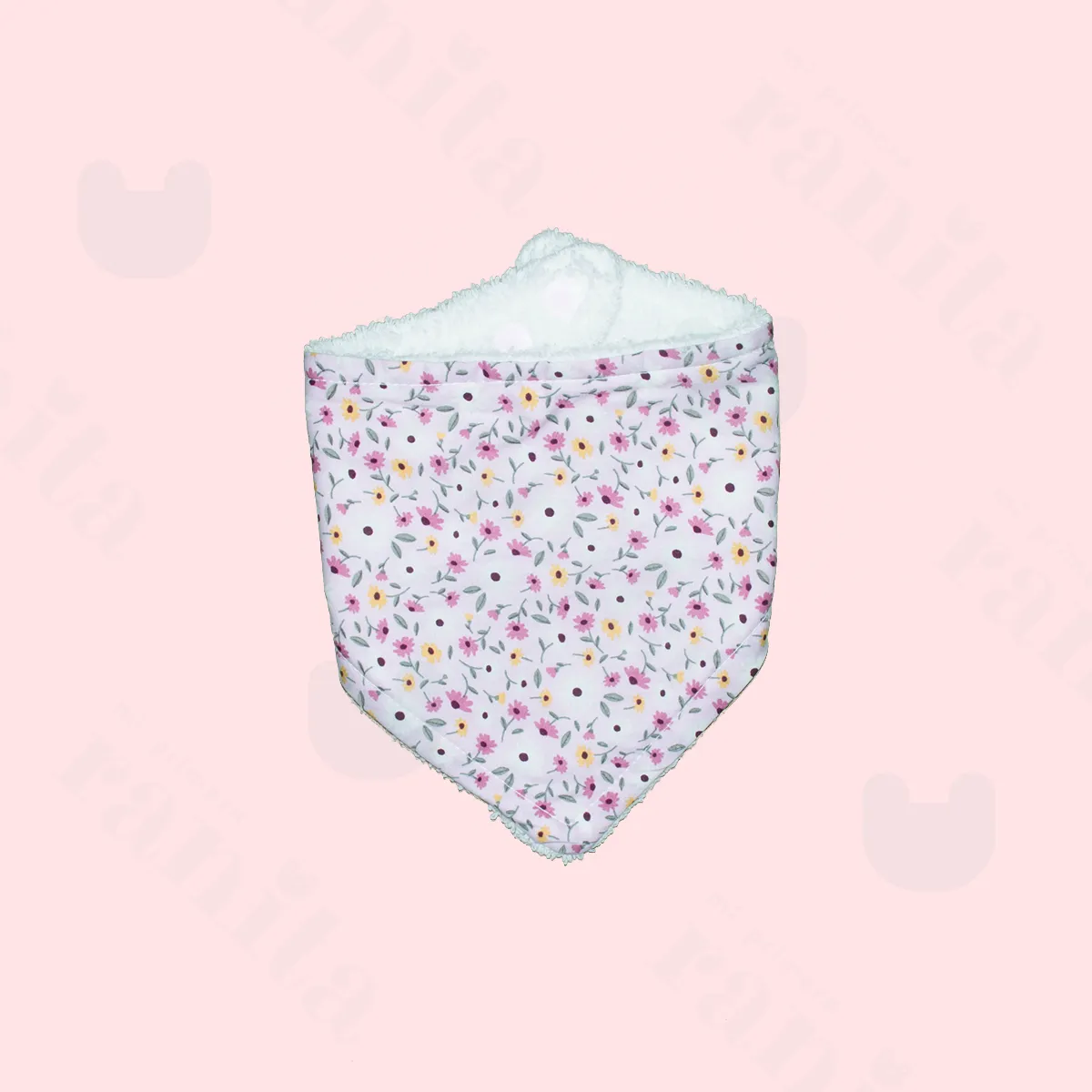 Small Floral Triangle Bib