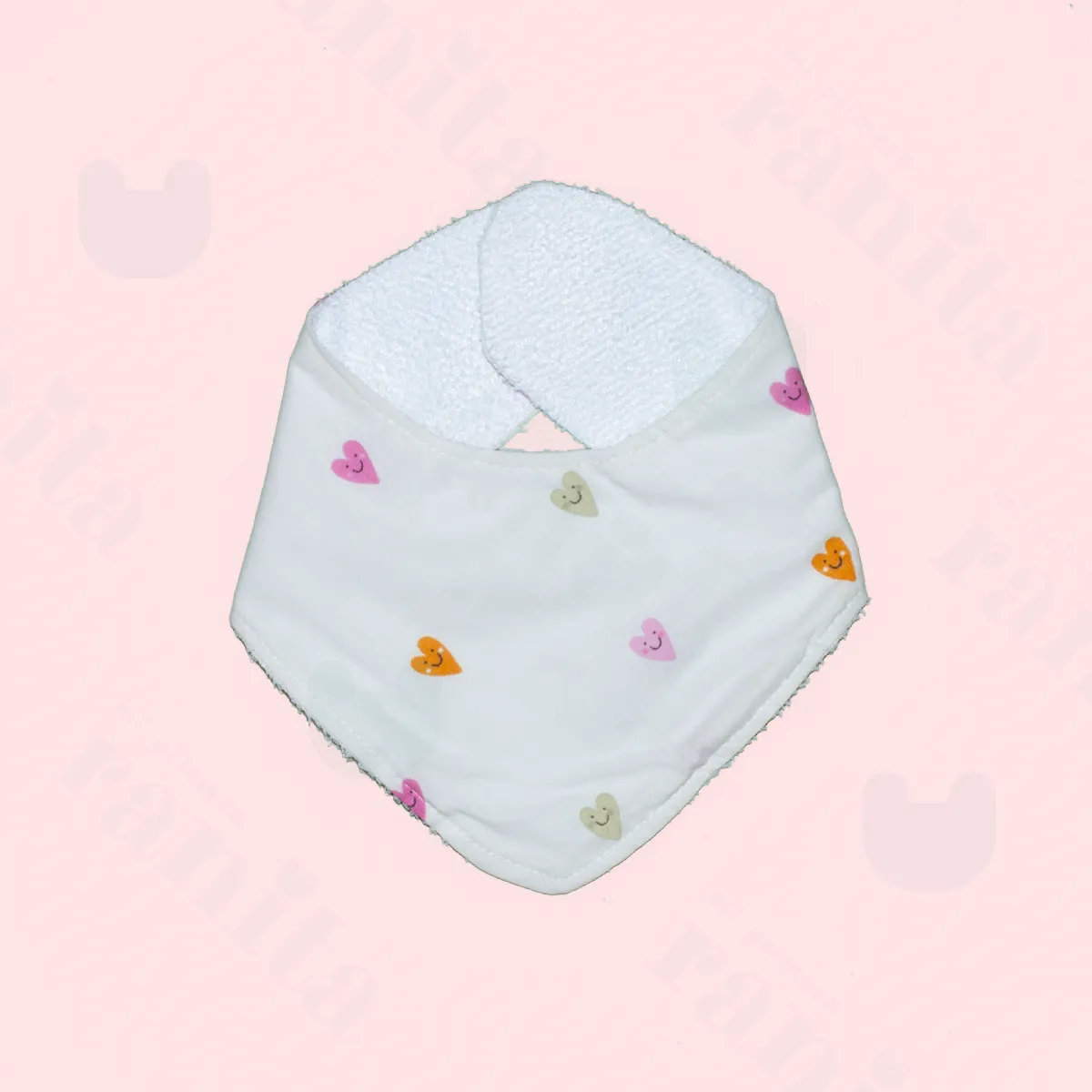 Hearts Boomerang Bib