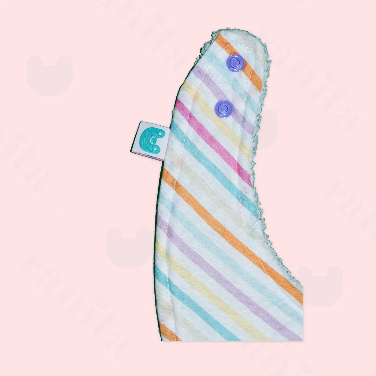 Striped Boomerang Bib