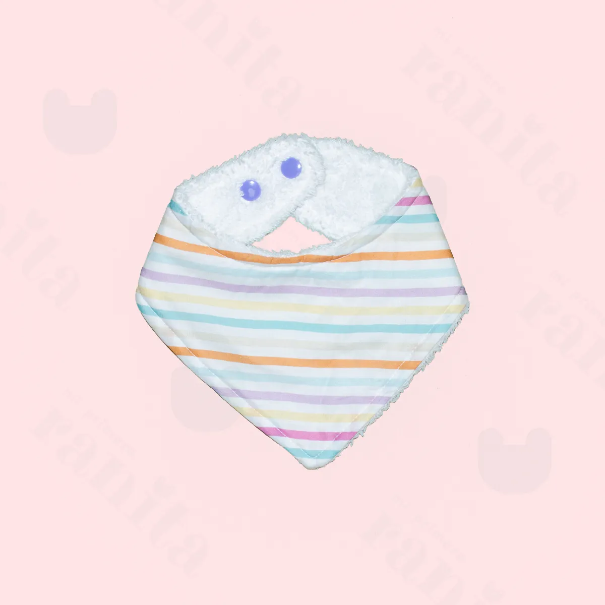 Striped Boomerang Bib