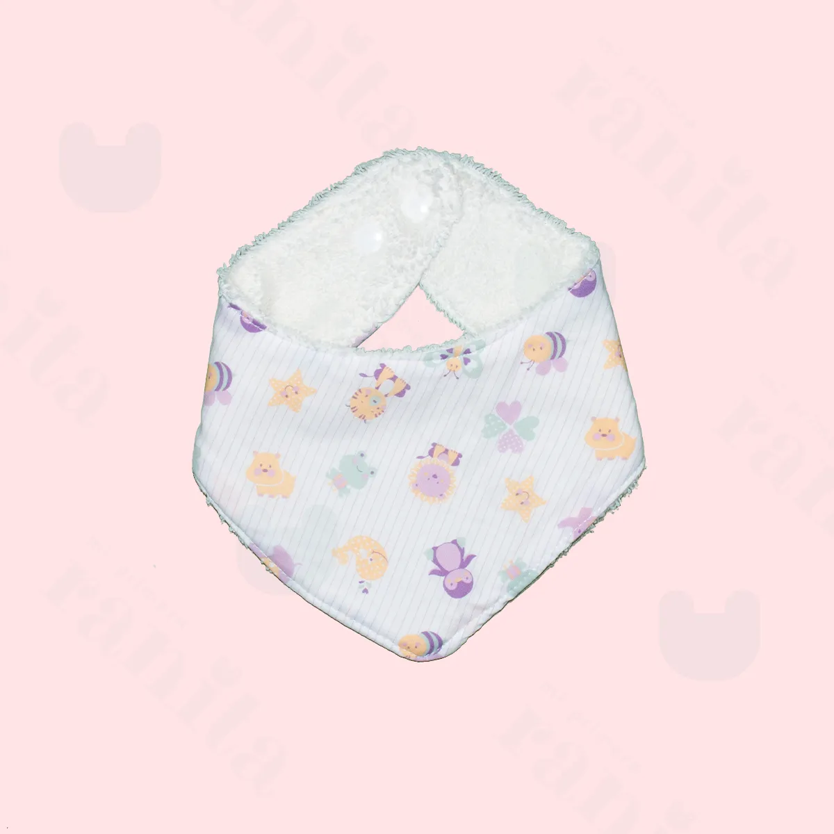Animal Print Boomerang Bib