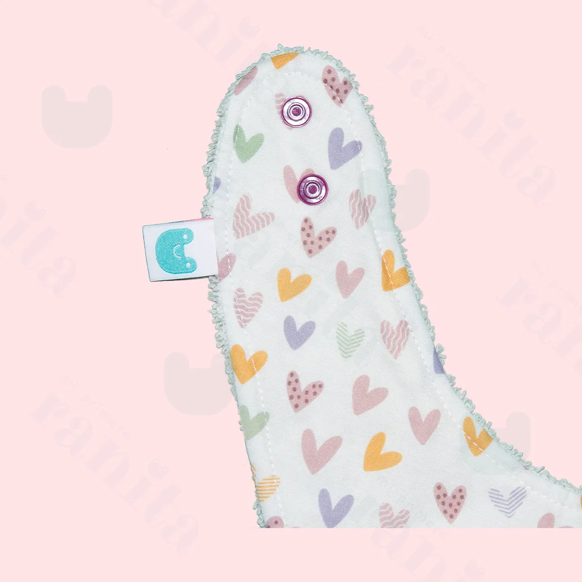Little Hearts Boomerang Bib