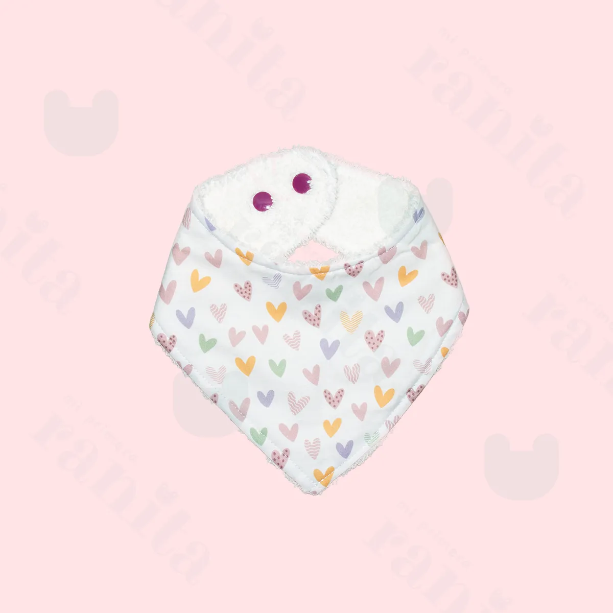 Little Hearts Boomerang Bib