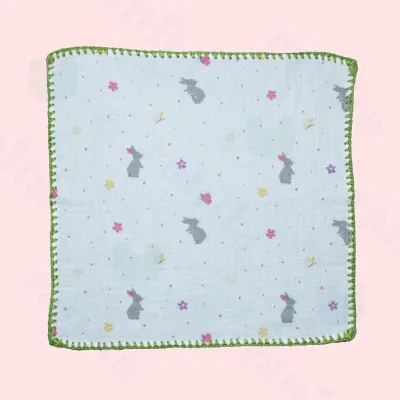 Green Embroidered Muslin Cloth