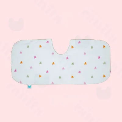 Heart-Patterned Burp Cloth