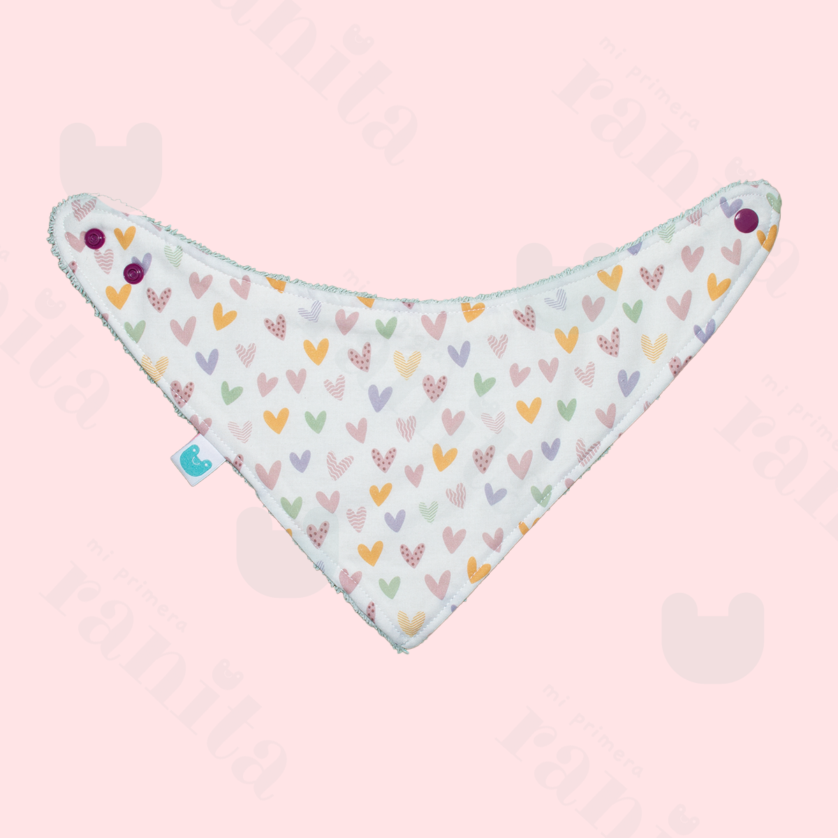 Babero Triangular Corazoncitos