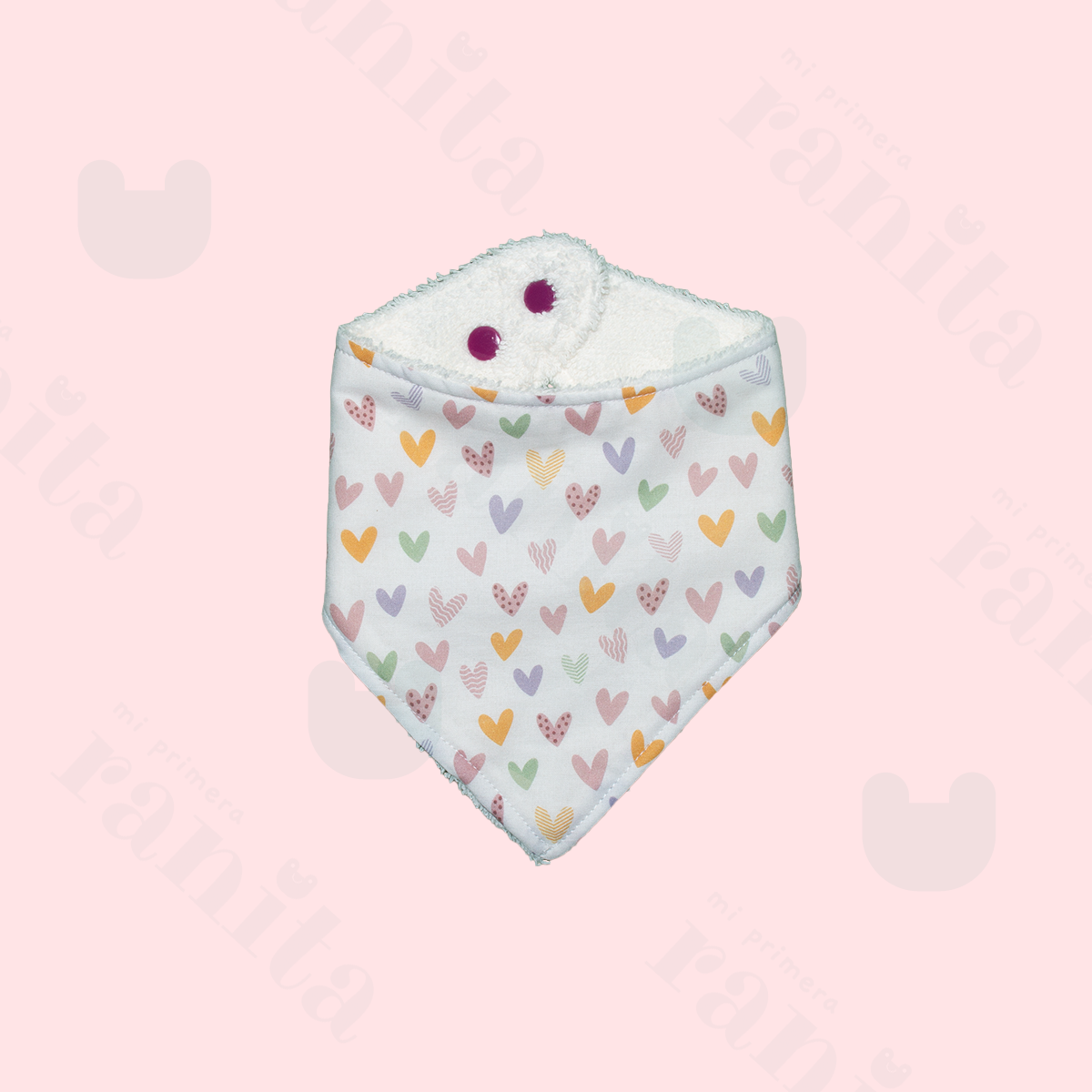 Babero Triangular Corazoncitos