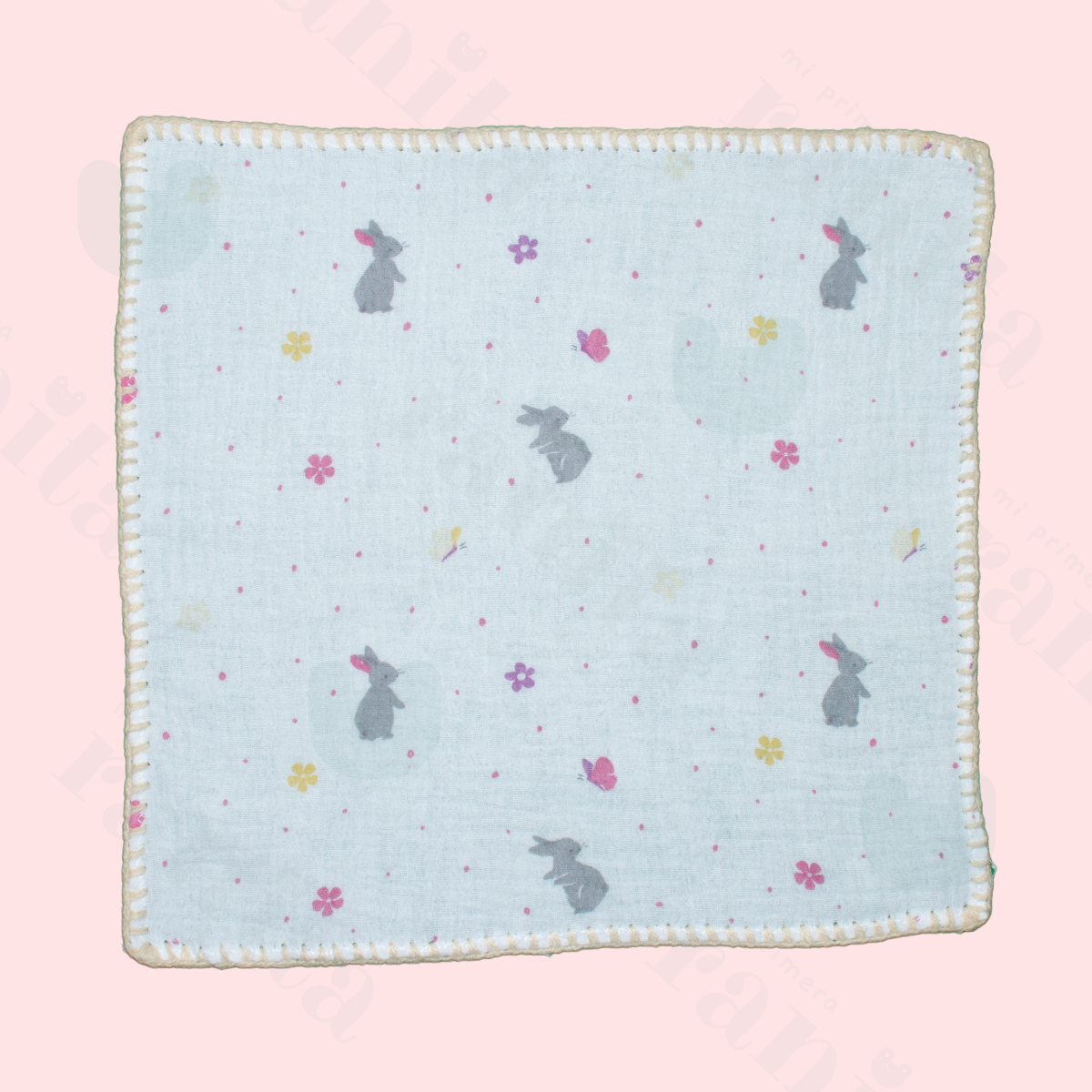 Muñeco Bebé con Muselina Bordado Beige